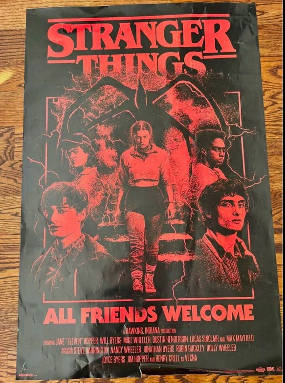 Stranger Things All Friends Welcome Original Poster, 27 x 40 in